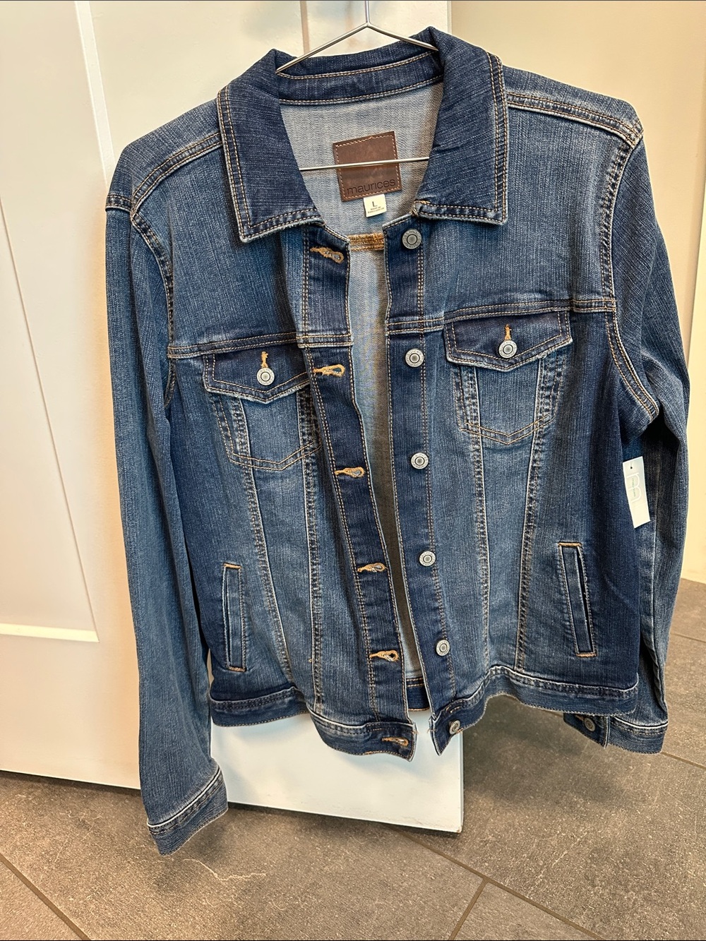 Maurices Dark Blue Denim Trucker Jacket